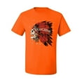 thumbnail image 2 of Wild Bobby, Vintage Distressed Legends Skull Pop Culture Men's Graphic T-Shirt, Orange, Small, 2 of 3