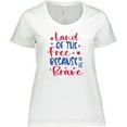 thumbnail image 3 of Inktastic Memorial Day Land of the Free Because of the Brave Women's Plus Size T-Shirt, 3 of 5