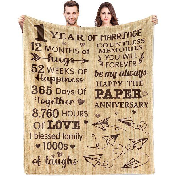 LHSHID Best Anniversary Marriage Gift Blanket Flannel Soft and Comfortable Anti static Bed Sofa Blanket 50x60in