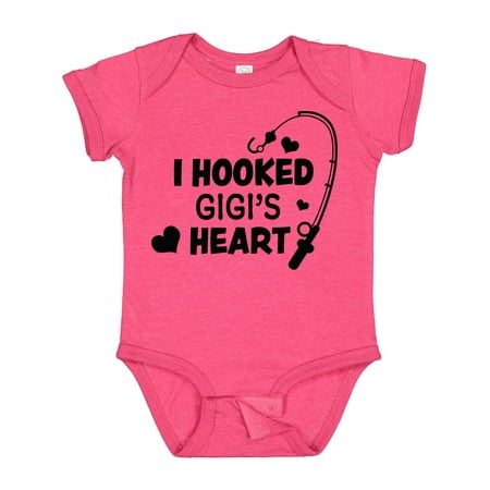 

Inktastic I Hooked Gigi s Heart with Fishing Rod Gift Baby Boy or Baby Girl Bodysuit