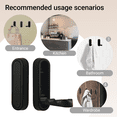 thumbnail image 4 of ShinYue Foldable Wall Hooks (4 Pack, White) - Zinc Alloy, 33LB Heavy Duty, Space Saving for Kitchen/Bathroom/Bedroom - Black/Silver/Gold/White/Grey, 4 of 9