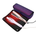 thumbnail image 4 of Hair Tools Storage with Heat Resistant Mat- Wave-like Purple Printed Curling Iron Travel Bag/Flat Iron Case for Women, 4 of 8