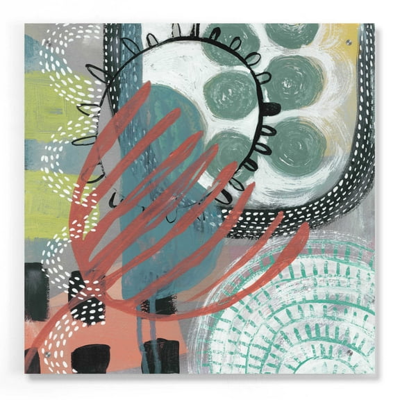 Epic Art 'Ticker Tape IV' by Chariklia Zarris, Acrylic Glass Wall Art, 24"x24"