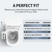 Atzeste Ultra-Slim Bidet, Bidet for Toilet Seat Attachment, Non-Electric Dual Nozzle, Rear & Feminine Wash, Self-Cleaning Sprayer, Stainless Steel Inlet Badays, Silver