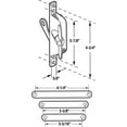 thumbnail image 2 of Jalousie Operator, Reversible, With Three Link Arms, Aluminum Finish, 2 of 2
