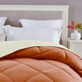 thumbnail image 4 of Seward Park Reversible Comforter Lightweight Halloween Microfiber Fill Cooling Summer King Size Burnt Orange/Cream White, 4 of 7