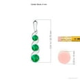 thumbnail image 3 of ANGARA Natural Channel-Set Round Emerald Three Stone Journey Pendant in 14K White Gold for Women (Size-4mm) | May Birthstone, Birthday, Anniversary, Jewelry Gift for Women | Natural Emerald Necklace, 3 of 8