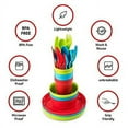 thumbnail image 2 of Plastic Dinnerware Set of 6 By Plaskidy- 36-Piece Kids Dinnerware Set Includes, Kids Cups, Kids Plates, Kids Bowls, Flatware Set, Kids Dishes Set are Reusable, Microwave - Dishwasher Safe, BPA Free., 2 of 4