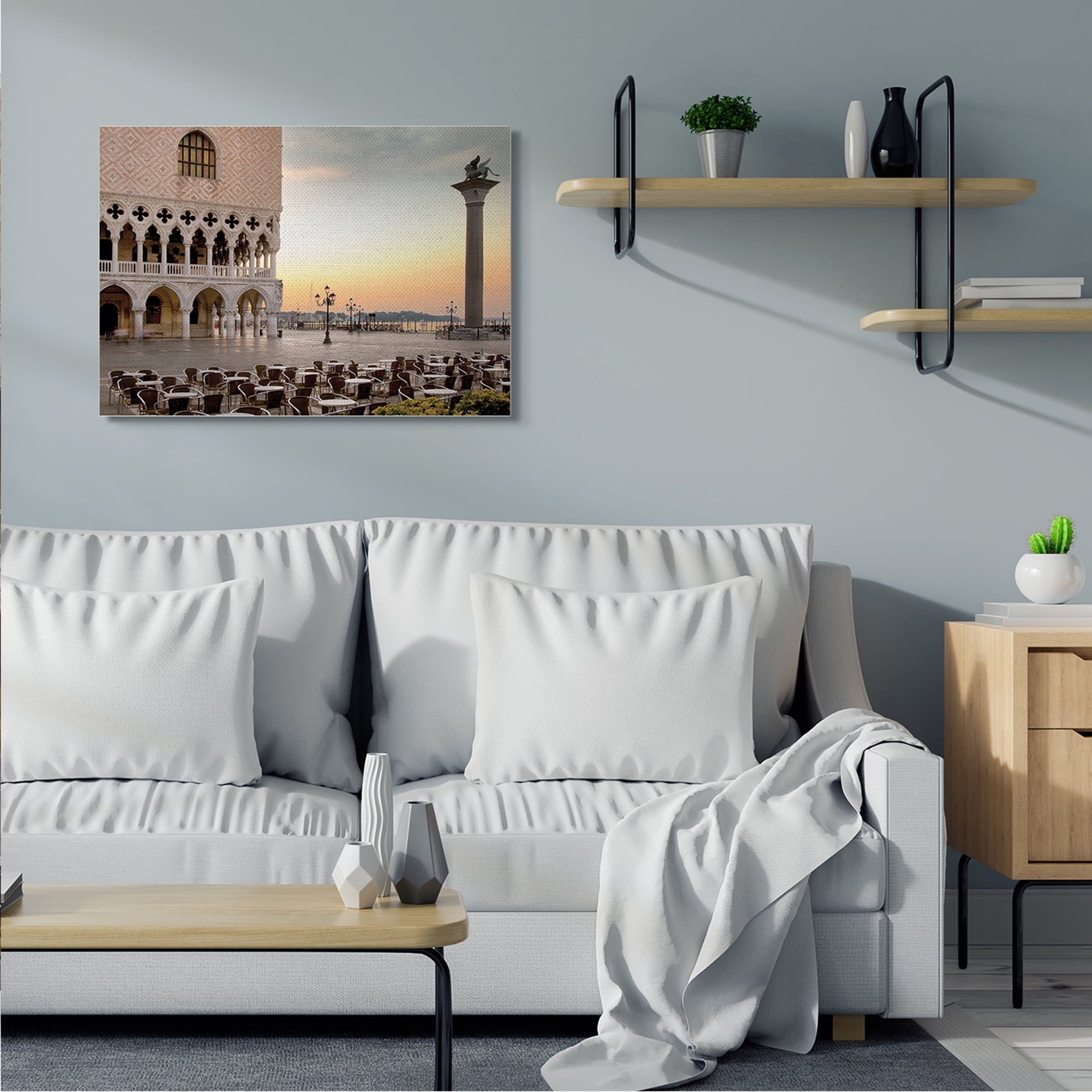 Stupell Industries San Marco Sunset Italian Architecture Traditional Buildings Abstract Photography Gallery Wrapped Canvas Art Print Wall Art, 30 x 40