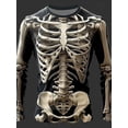 thumbnail image 2 of Halloween Horror Skeleton Organs T-shirt Horror Atmosphere Bones 3D Printed Men's T-shirt Outdoor Street Men's Top T-shirt, 2 of 5