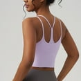 thumbnail image 3 of AherBiu Workout Tank Tops for Women Low Cut Cowl Neck Crossover Racerback Cropped Athletic Tshirt with Built in Bra, 3 of 6