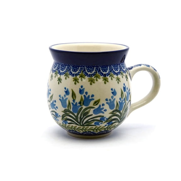 Polish Pottery Mug - 11 oz. Bubble - Blue Bells