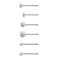thumbnail image 2 of Body Jewelry Women's Lead Crystal Nose Stud Value Pack for Adults in Stainless Steel, 2 of 5