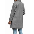 thumbnail image 4 of Women'S Outerwear Fashion Autumn Casual Button Windbreaker Winter Clothing with Pockets Gray M, 4 of 6