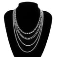 thumbnail image 1 of Hommes Collier multicouche 4 couches HIP HOP HOP CHANCHE CLAVICE CLAVICLE COLLACE, 1 of 10
