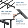 thumbnail image 6 of VECELO Metal Bed Platform Frame with Headboard and Footboard, Mattress Foundation, Queen Size, Black, 6 of 9