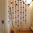 thumbnail image 6 of Cheerland Glitter Black Orange White Polka Dot Paper Hanging Banner, 52 ft, 6 of 6