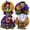 Cute Creature, variant on PMU Halloween Party Decoration Accessory Jack-O-Lantern Faces 25 Inch (1/Pkg) Pkg/1