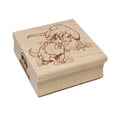 thumbnail image 1 of Triceratops and T-Rex Dinosaurs Fighting Square Rubber Stamp Stamping Scrapbooking Crafting - Large 2.75in, 1 of 7