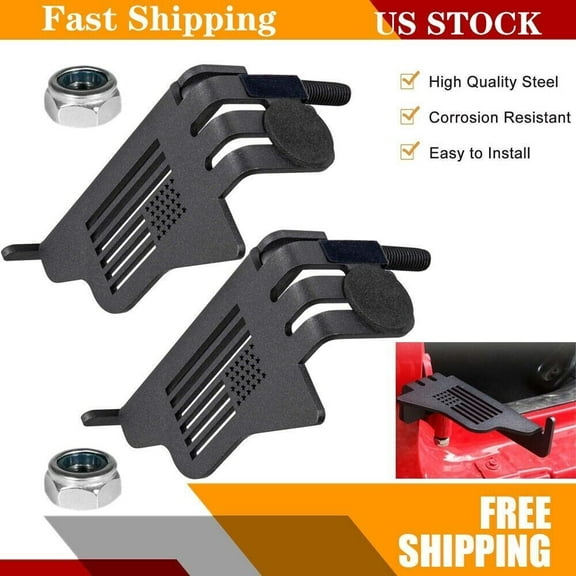 2pc Steel Front Foot Pegs Rest Pedal Exterior Door Hinge for Jeep Wrangler JK JL