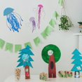 thumbnail image 6 of 4 PCS 4 Styles Jellyfish Stencil for Painting 8.3x11.7inch Reusable Sea Life Stencils Jellyfish Pattern Ocean Theme Stencil for Painting on Wall Wood Canvas Fabric Floor Furniture White, 6 of 9