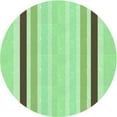 thumbnail image 1 of Ahgly Company Machine Washable Indoor Round Transitional Green Area Rugs, 4' Round, 1 of 7