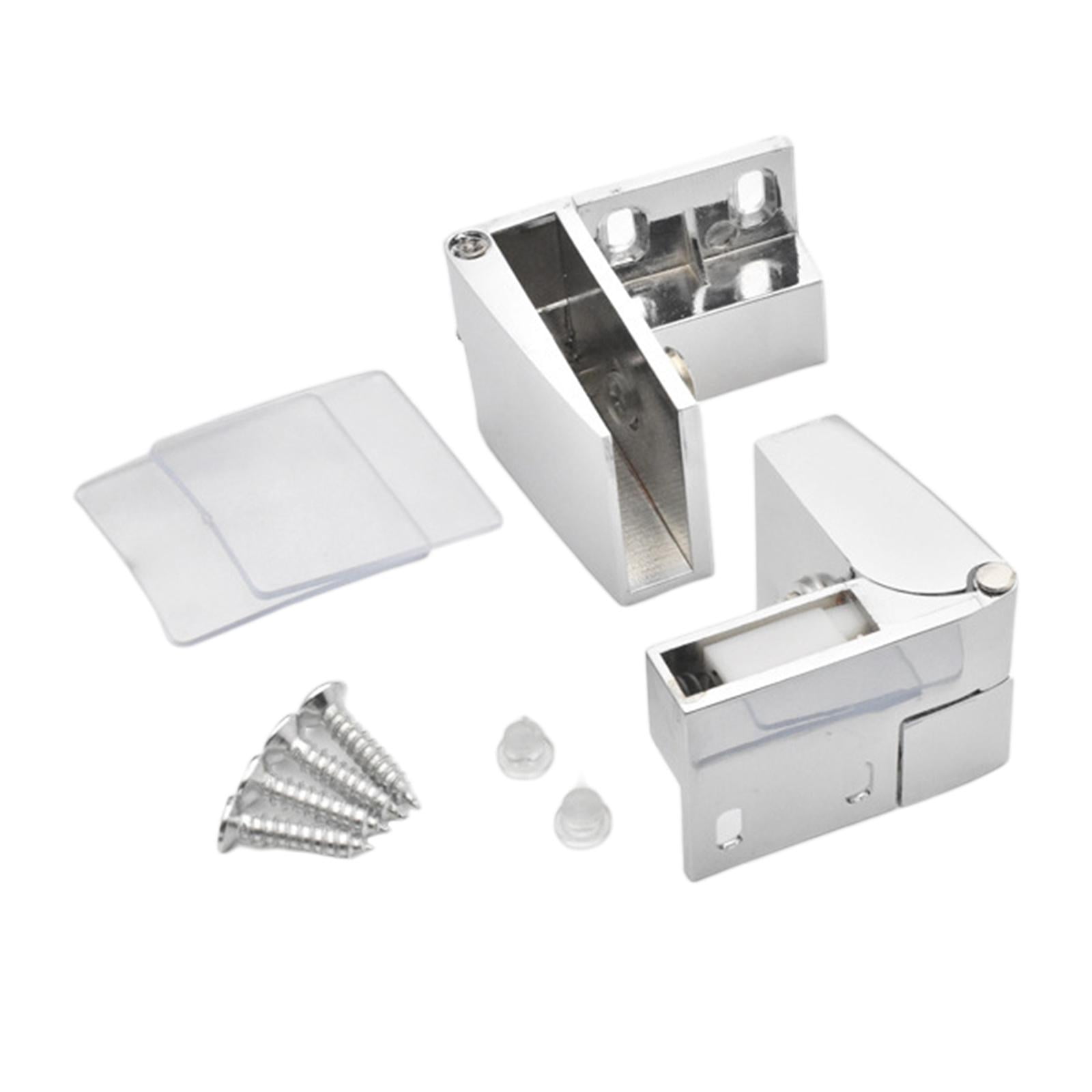 Glass Door Hinge Hinges Heavy Duty with Screws Wardrobe Cupboard