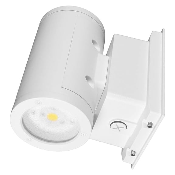 OWCR4U1035MV30WH Dorado 35W Round LED Wall Mount, 3000K, White Outdoor Cylinder Light, 4