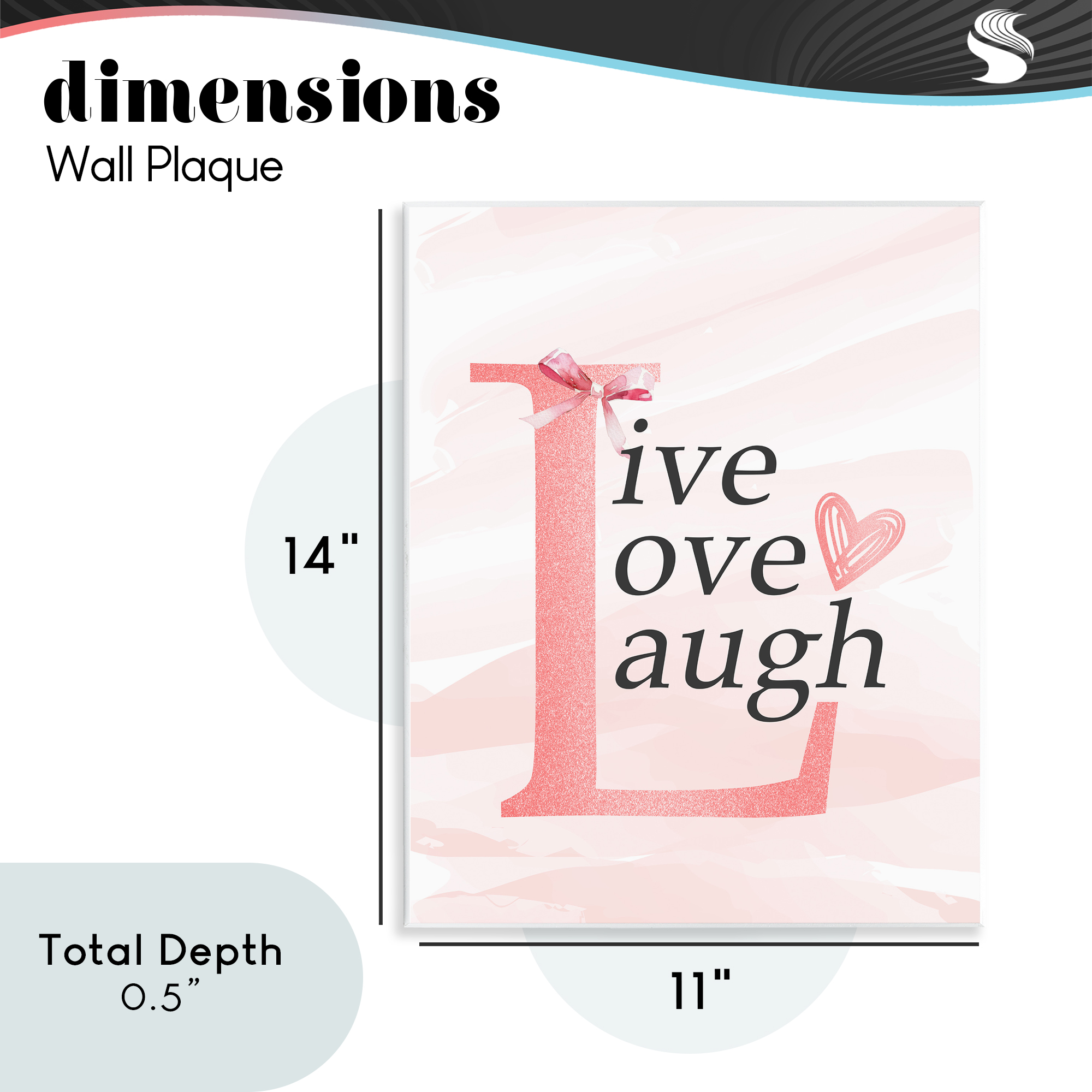 Live Love Laugh Pastel Wall Plaque Art, design by Kim Allen