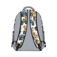 thumbnail image 3 of Monster Cartoon Truck White Pattern Backpack for School, Cute School Bag with Adjustable Shoulder Straps and Padded Back, 15.3"x11"x6.7", 3 of 5