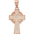 thumbnail image 3 of 14K Rose Gold Celtic Cross Pendant (26 X 13) Made In United States k5515, 3 of 5