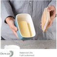 thumbnail image 3 of Dowan 6.5' Large Ceramic Butter Dish with Lid, Haze Blue, 3 of 5