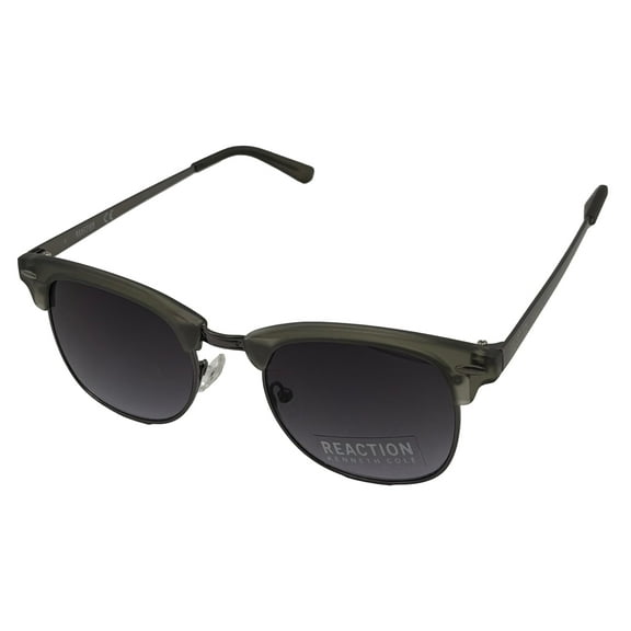 Kenneth Cole Reaction Mens M, Crys Grey Sunglass Soft Square Metal KC1330 20B