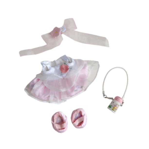 Ropa para muñecas de 17 cm, ropa bonita para muñecas, traje, accesorios para muñecas, adorables atuendos de juguete para niños, ropa para muñecas con con tetera