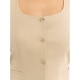thumbnail image 3 of Sofia Jeans Women's Linen Blend Fitted Vest, Sizes XS-XXXL, 3 of 4