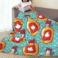 thumbnail image 6 of Yibo Pink Floral Blanket Flannel Soft and Comfortable Anti-static Bed Sofa Blanket, 6 of 8