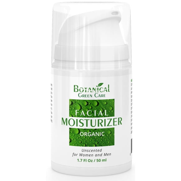 Botanical Green Care Organic Facial Moisturizer. Anti aging Face Cream. Moisturizer Face Cream. Natural Face Moisturizing Cream for Sensitive, Dry & Normal Skin for Women and Men