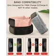 thumbnail image 4 of TOYOUTHS 3 Packs Floral Engraved Band Compatible with Fitbit Charge 6 Bands/Fitbit Charge 5 Bands Women, Cute Soft Silicone Dandelion Flower Pattern Sport Designer Fancy Summer Strap for Charge 6/5, 4 of 6