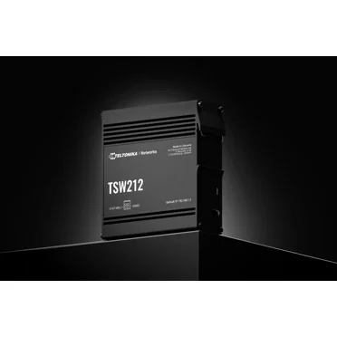 Teltonika TSW212000000 12-Port Gigabit Network Switch - Industrial Managed Switch with PoE Support, VLAN, QoS, and High-Speed Ethernet for Professional Networking