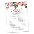 thumbnail image 2 of Inkdotpot Bridal ShowerGameWedding Shower Bachelorette Party Bulk ActivityGameCards 50-PackFloralWhats On Your Phone, 2 of 7