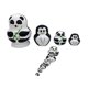 thumbnail image 3 of 10 piezas de juguetes anidados de pingüino panda de doble cara, 3 of 3