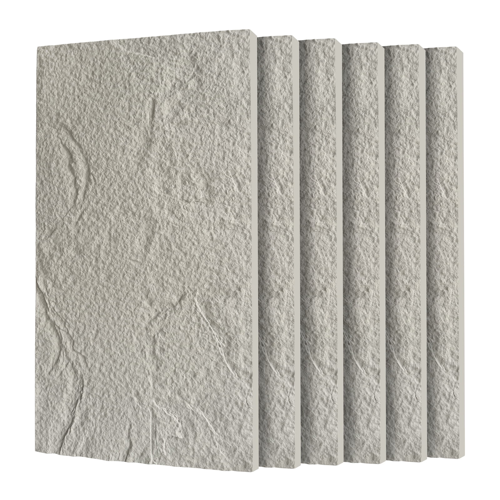 6 PCS 3D Faux Stone Wall Panels, 47.24" × 23.62", Wainscoting Panel for Interior Wall Decor