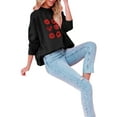thumbnail image 4 of Wangsaura Chandail pour Femmes de la Saint-Valentin à Imprimé de Cœurs, Hauts Tricotés, Pulls, 4 of 9