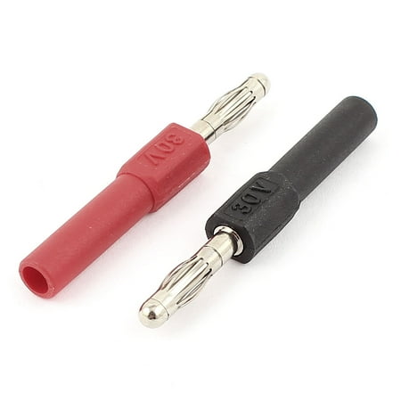- 2PCS 30V Copper 4mm Male to 4mm Female Banana Plug Jack Probes Adapter