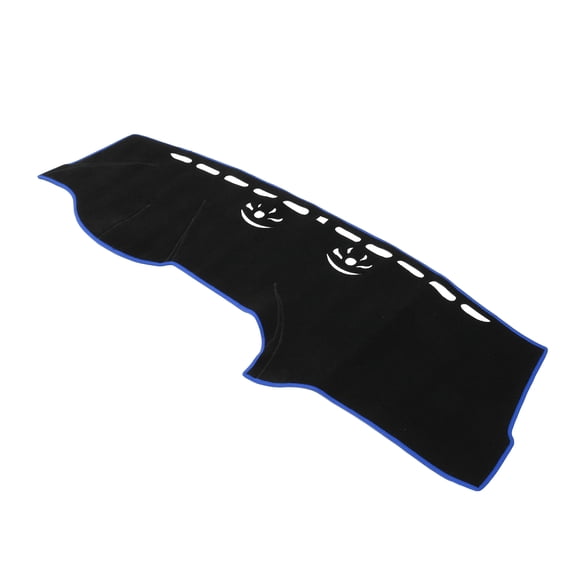 Unique Bargains Dash Cover for Audi A6 2009-2012 Center Console Dashboard Cover Mat Non-Slip Polyester Black Blue 1 Pcs