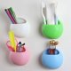 thumbnail image 1 of Moluckfu Bathroom Toothbrush Organizer White with Suction Cups Easy to Mount and Clean, 1 of 5
