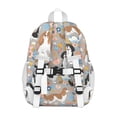 thumbnail image 3 of Cavalier King Charles Spaniel Dog and Flower Backpack for School,Cute School Bag,Schoolbag with Adjustable Shoulder Straps & Padded Back,15"x11.42"x5.5", 3 of 6