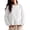 7# White, variant on Peplum Sweatshirts Women Cute Ruffle Hem Pullover Casual Pleated Cotton Blend Crew Neck Drop Shoulder Long Sleeve Fall Babydoll Top Khaki S