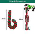 thumbnail image 2 of Christmas Toy，Christmas Dog Rope Toy Gift Chew Toy for Puppy Teething Cleaning and Training, 2 of 5