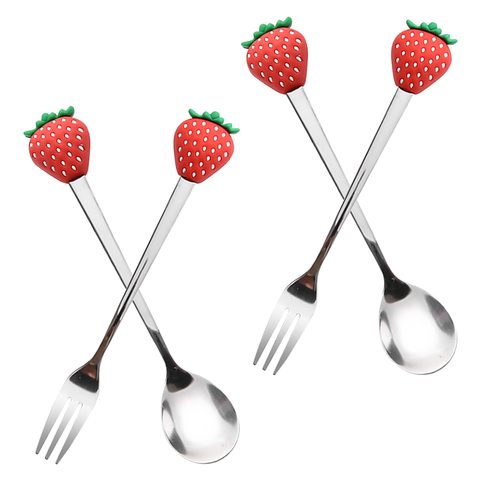 Disney Minnie Mouse Easy Grasp Fork & Spoon, Toddler Flatware, 9m+